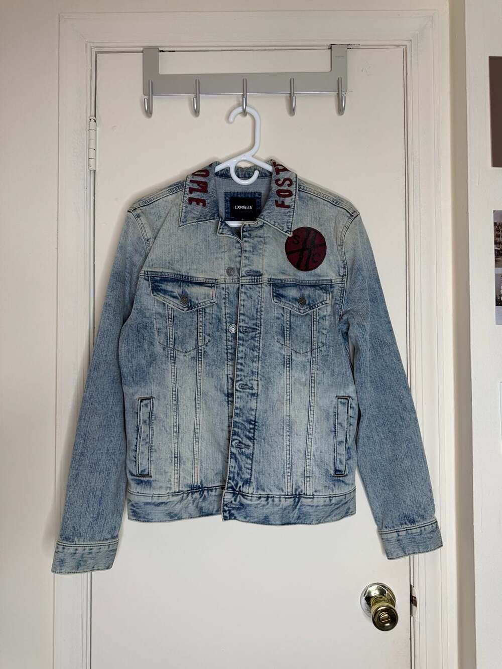 Express Custom Hand Painted Foster The People Denim Jacket